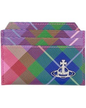 Vivienne Westwood マルチカラー Slim カードケース - パープル