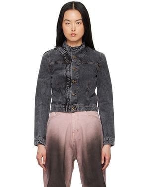 Y. Project Hook-Eye Denim Jacket - Black