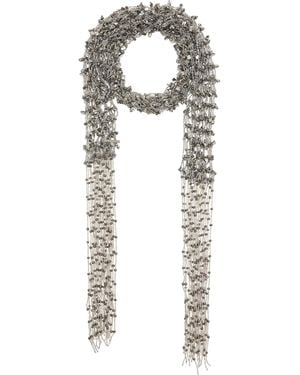 Dries Van Noten Embroidered Necklace Scarf - Black