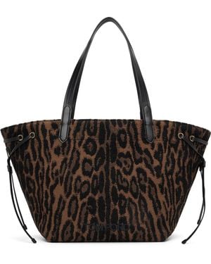 Tom Ford ブラウン＆ブラック ラージ ジャカード＆カーフスキン トートバッグ