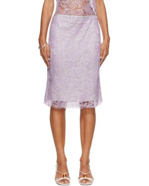 RESCHA Ssense Exclusive Jalidaar Midi Skirt - Purple