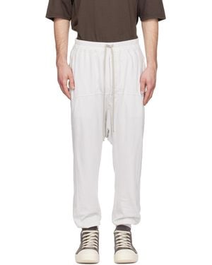 Rick Owens Off- Temple Drawstring Lounge Trousers - White