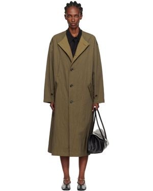 Y's Yohji Yamamoto カーキ O-Collarless コート - ブラック