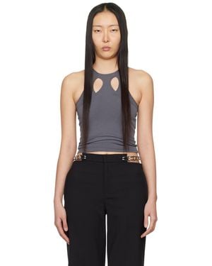 Dion Lee Gray Mobius Loop Tank Top - Black