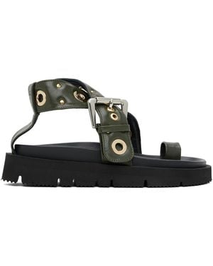 A.P.C. Khaki Natacha Ramsay-Levi Edition Concarneau Sandals - Black