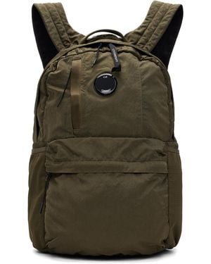C.P. Company Khaki Nylon B Backpack - Green