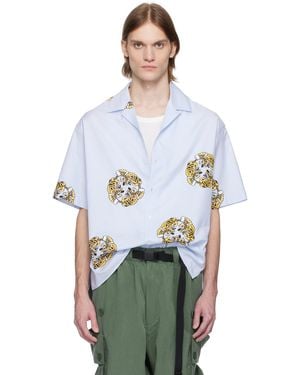 KENZO Chemise À Manches Courtes Bleu Et Blanc Édition Verdy