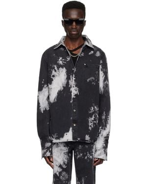 Louis-Gabriel Nouchi Tie-dye Denim Shirt - Black