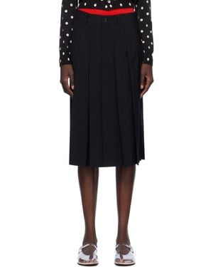 Comme des Garçons Short Noir En Laine Froide