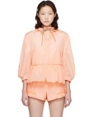 Simone Rocha Ruffle Frill Peplum Jacket - Pink