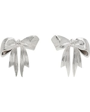 ShuShu/Tong Yvmin Edition Stringy Bowknot Eardrop Earrings - Black