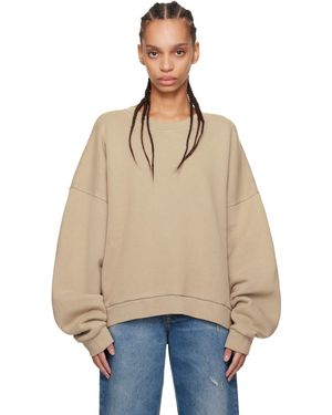 Acne Studios ベージュ ロゴパッチ スウェットシャツ - ナチュラル