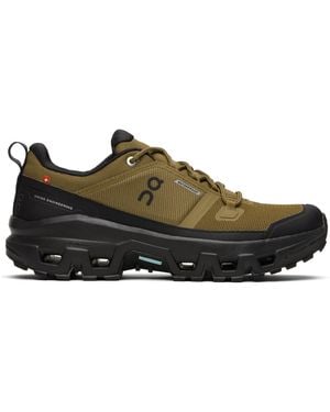 On Shoes Khaki Cloudrock Low Waterproof Trainers - Black