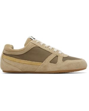 Isabel Marant Khaki Senny Low Trainers - Black