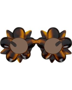 Bottega Veneta Peggy Flower Sunglasses - Black