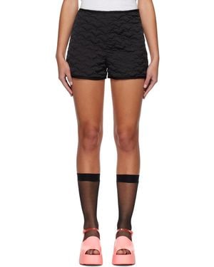 Anna Sui Quilted Hearts Shorts - Black