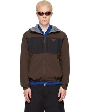 Arc'teryx Blouson Gamma Mx Brun À Capuche - Noir