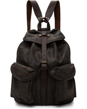 RRL Rucksack Leather Backpack - Black