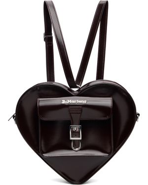 Dr. Martens Sac À Dos En Forme De Cœur Bourgogne En Cuir Synthétique - Noir