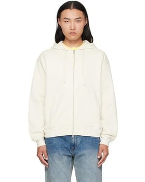 Dime Cursive Zip Hoodie - White