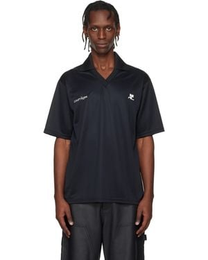 Courreges Oversized Sports Polo - Black