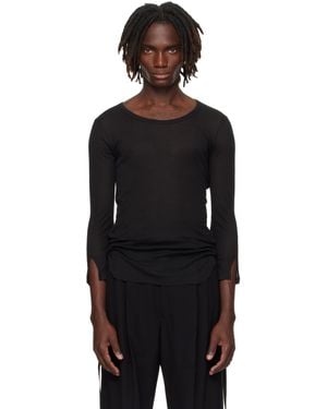 Ann Demeulemeester Margon Long Sleeve T-Shirt - Black