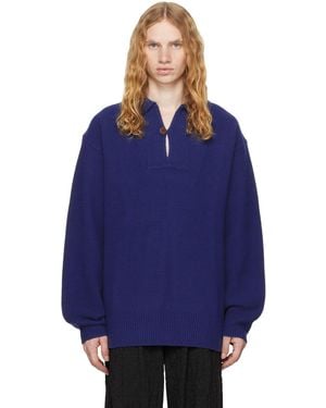 Document Heavy Weight Smock Polo - Blue