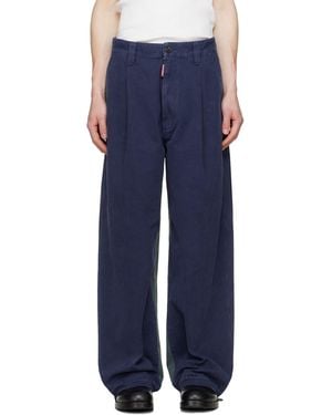 DSquared² Re-Worked Colorblock Easy Zoot Pants - Blue