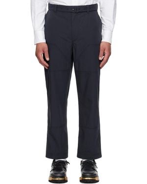 Thom Browne Cotton Suiting Carpenter Trousers - Blue