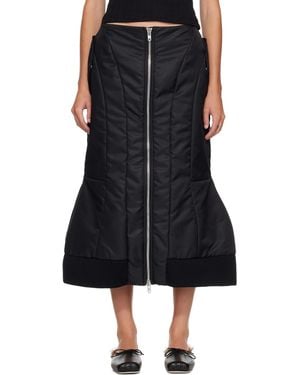 Simone Rocha Jupe Midi Rembourrée Noire