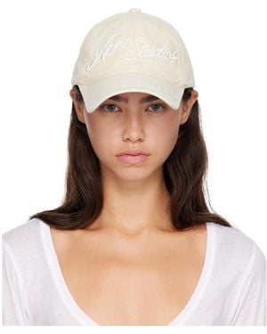 Acne Studios Casquette À Logo Brodé - Marron