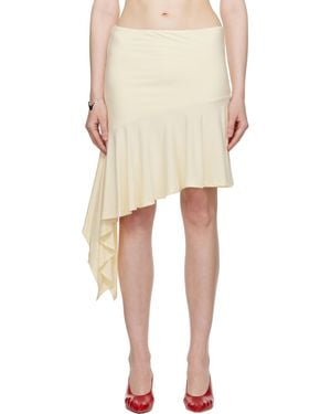 Belle Anna Flounce Miniskirt - Natural