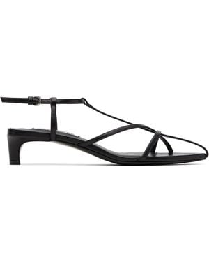 Jil Sander Cage Low Heeled Sandals - Black