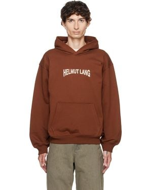 Helmut Lang Ticket Logo Hoodie - Brown