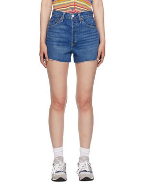 RE/DONE Short 50s bleu en denim