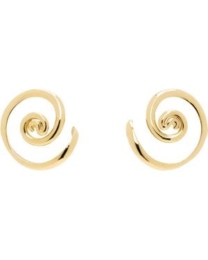 Panconesi Vortice Huggie Earrings - Black