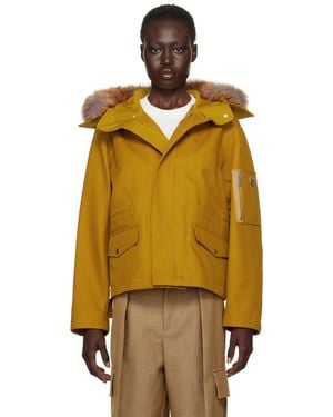 Burberry Faux-Fur Trim Short Jacket - Orange