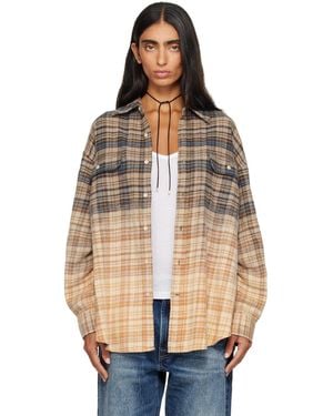 R13 Boyfriend Shirt - Brown