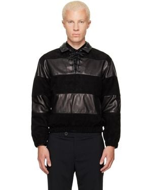 Ernest W. Baker Leather & Suede Sailor Jacket - Black
