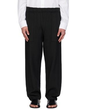Homme Plissé Issey Miyake Inlaid Knit Trousers - Black