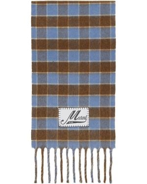 Marni Double Check Logo Wool Mohair Scarf - Multicolour