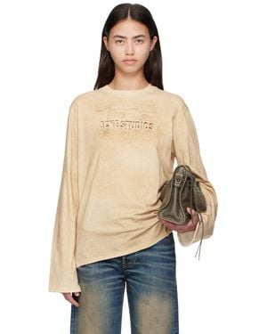 Acne Studios Long Sleeve Logo T-Shirt - Blue