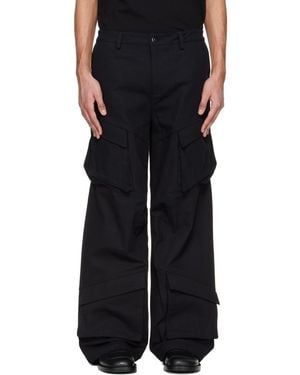 HELIOT EMIL Cellulae Cargo Trousers - Black