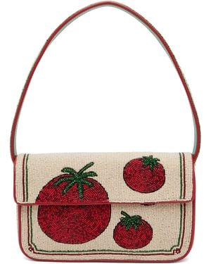 STAUD Tommy Beaded Bag - Red