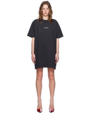 Acne Studios Tシャツ ミニワンピース - ブラック