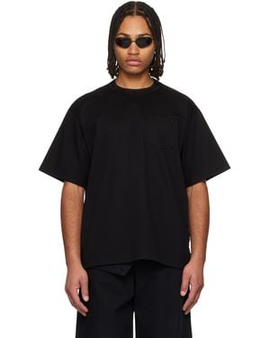 Sacai Cotton Jersey T-Shirt - Black