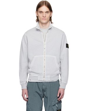 Stone Island グレー Mafilé Fleece Old Effect スウェットシャツ - ブラック