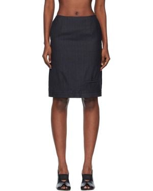 MM6 by Maison Margiela Virgin Wool Miniskirt - Black