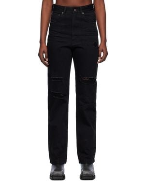 we11done Distressed Jeans - Black