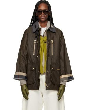 Barbour Khaki Argill Waxed Jacket - Brown